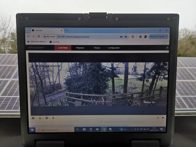 Camera solar farm protection