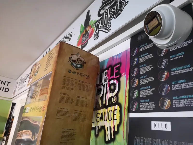 Camera system vape shop view 2