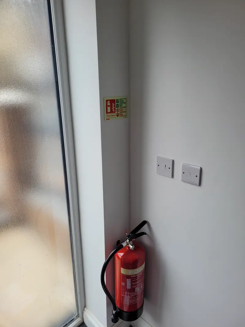 Fire extinguisher flats
